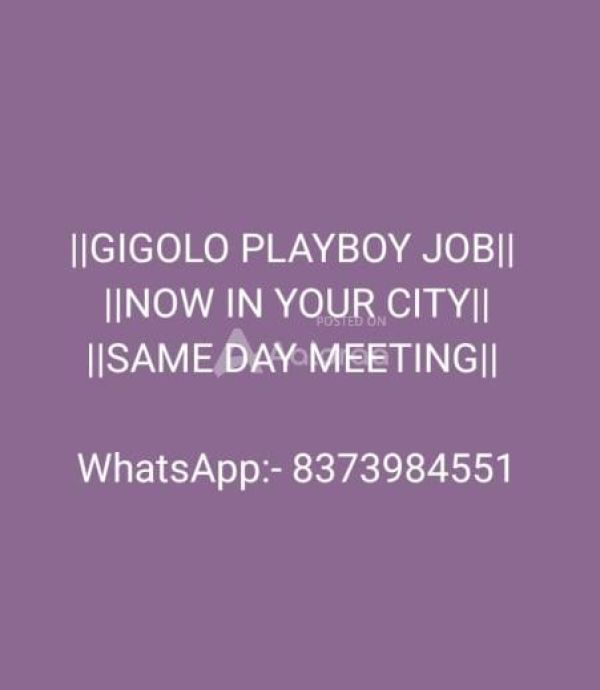 MALE ESCORT SERVICE AVAILABLE IN YOUR CITY SIDE HIGHLY INCOME SAME DAY MEETING DONT WASTE TIME JOIN IMMEDIATELY TEAM